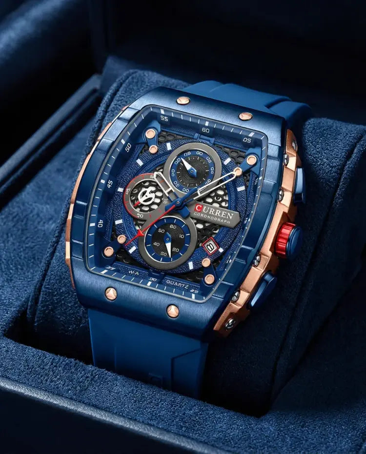 Reloj LUNAXURE® Serie C-R | Cronógrafo de Alta Gama