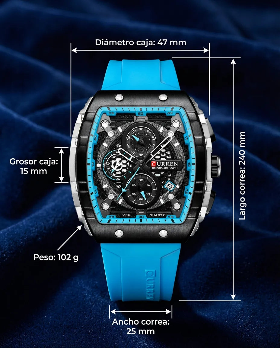 Reloj LUNAXURE® Serie C-R | Cronógrafo de Alta Gama
