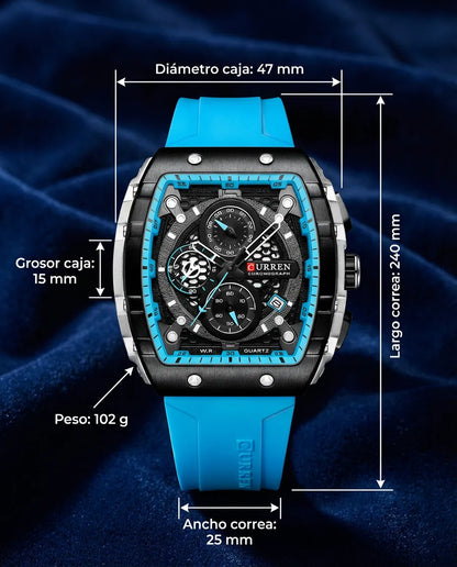Reloj LUNAXURE® Serie C-R | Cronógrafo de Alta Gama