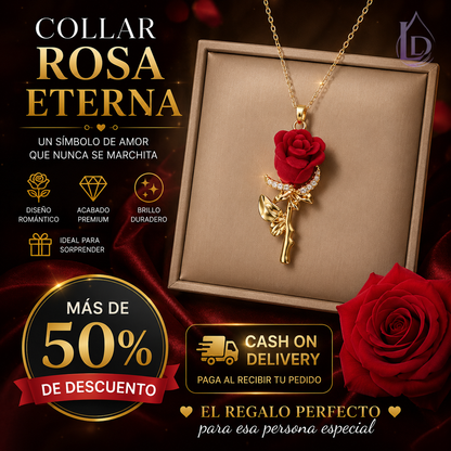 Collar "Rosa Eterna" | El Regalo Perfecto (+ Caja Premium GRATIS)