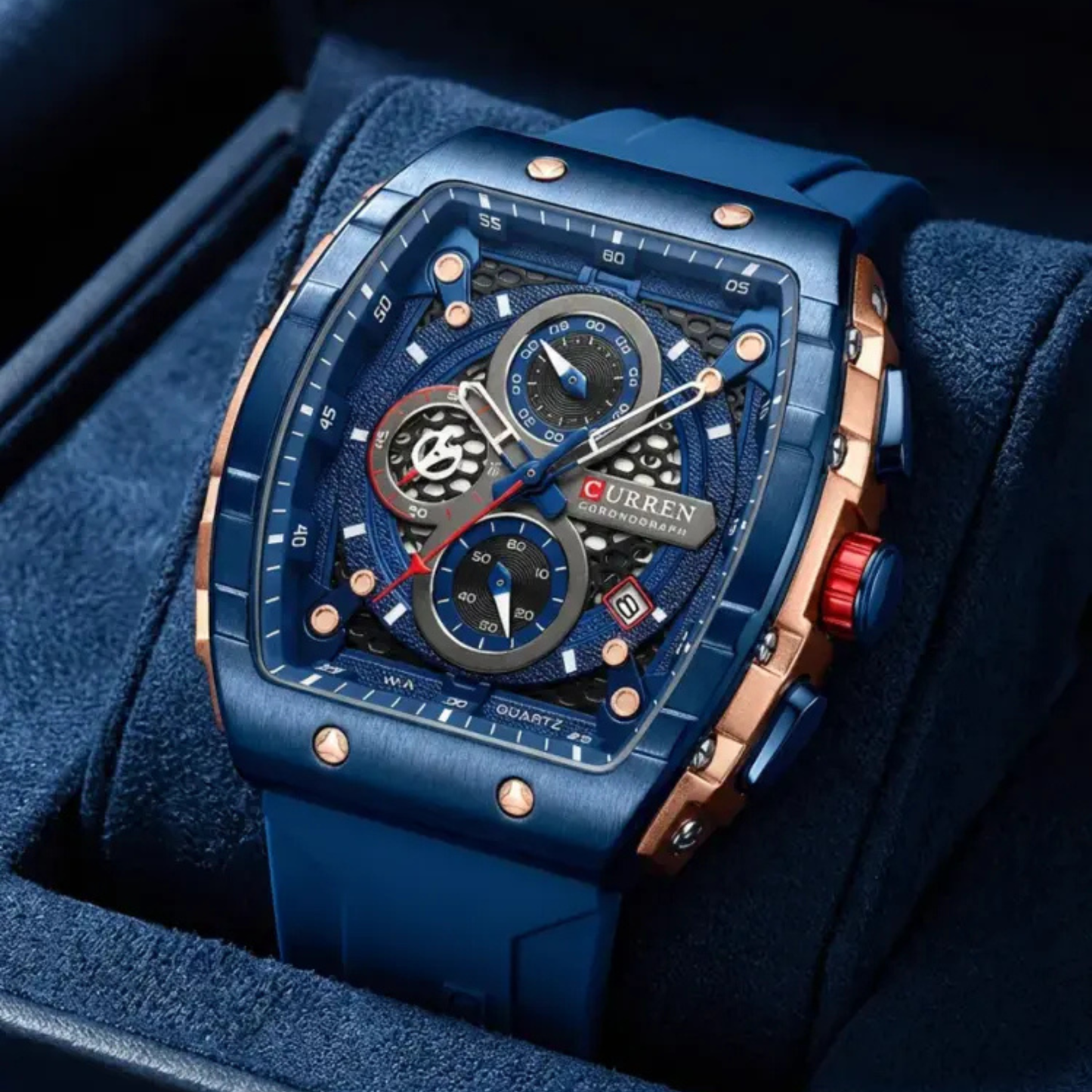 Reloj LUNAXURE® Serie C-R | Cronógrafo de Alta Gama